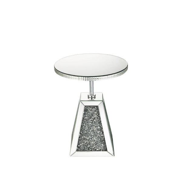 ACME Noralie Mirrored & Faux Diamonds Accent Table Model 97702 - MONAVILLA