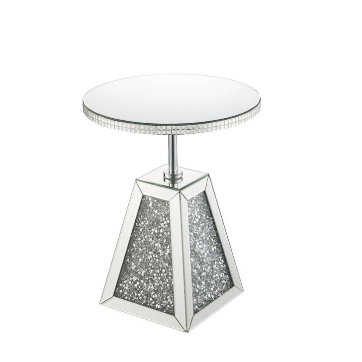 ACME Noralie Mirrored & Faux Diamonds Accent Table Model 97702 - MONAVILLA