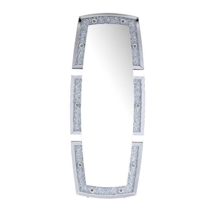 ACME Noralie Mirrored & Faux Diamonds Accent Floor Mirror Model 97759 - MONAVILLA