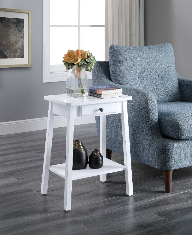 ACME Kaife White Finish Accent Table Model 97859 - MONAVILLA