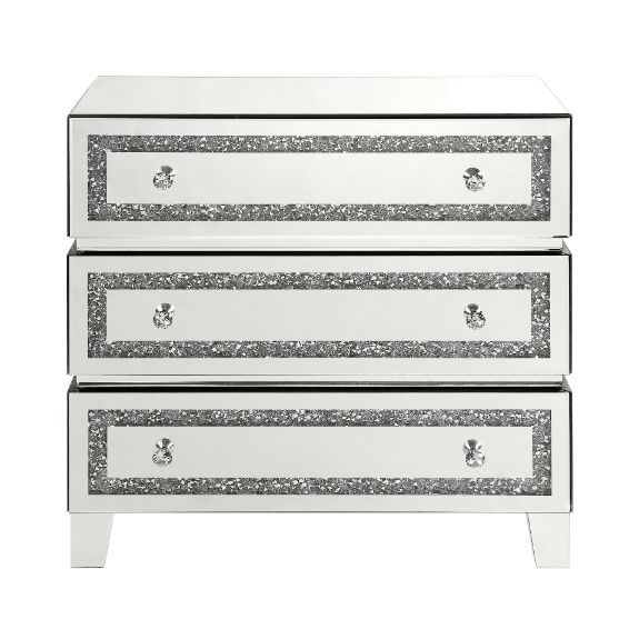 ACME Noor Mirrored & Faux Diamonds Cabinet Model 97946 - MONAVILLA