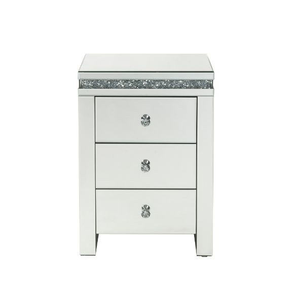 ACME Noralie Mirroed & Faux Diamonds Accent Table Model 97954 - MONAVILLA