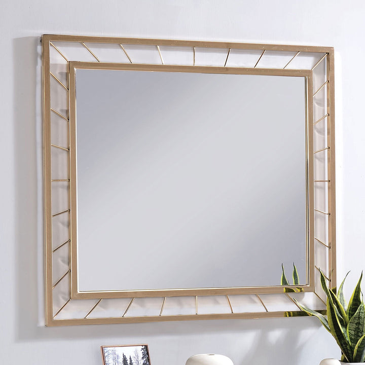 Furniture Of America Sherbrooke Gold Contemporary Mirror Model CM-AC388 - MONAVILLA