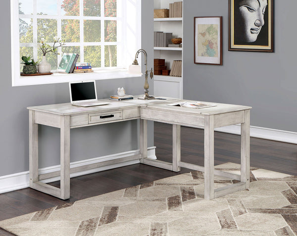 Furniture Of America Galarga Antique White Transitional Lift-Top Corner Desk Model CM-DK418WH - MONAVILLA