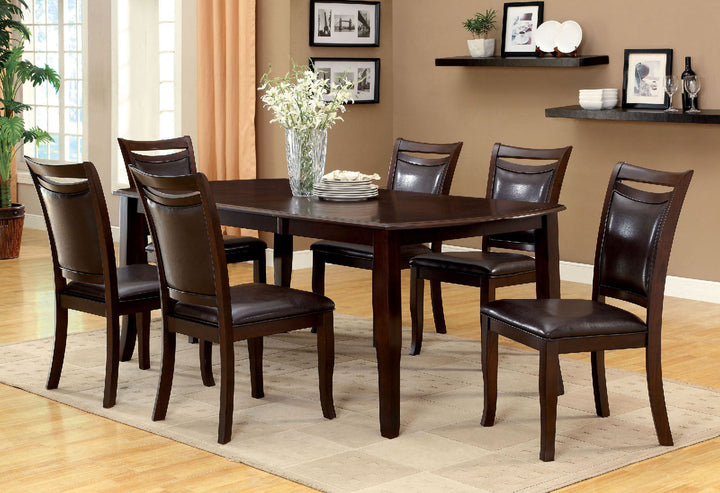 Furniture Of America Woodside Dark Cherry/Espresso Transitional Dining Table Model CM3024T - MONAVILLA