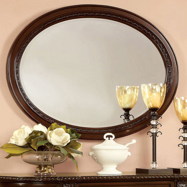 Furniture Of America Bellagio Brown Cherry Traditional Mirror Model CM3319M - MONAVILLA