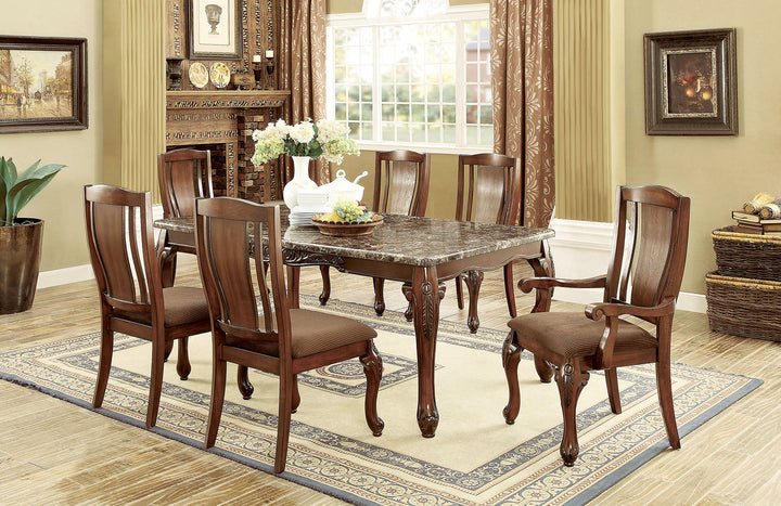 Furniture Of America Johannesburg Brown Cherry/Brown Transitional Dining Table Model CM3873T - MONAVILLA