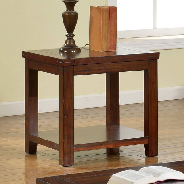 Furniture Of America Estell Dark Cherry Transitional End Table, Dark Cherry Model CM4107E - MONAVILLA