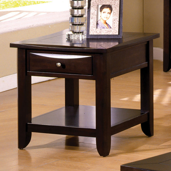 Furniture Of America Baldwin Espresso Transitional End Table Model CM4265DK-E - MONAVILLA
