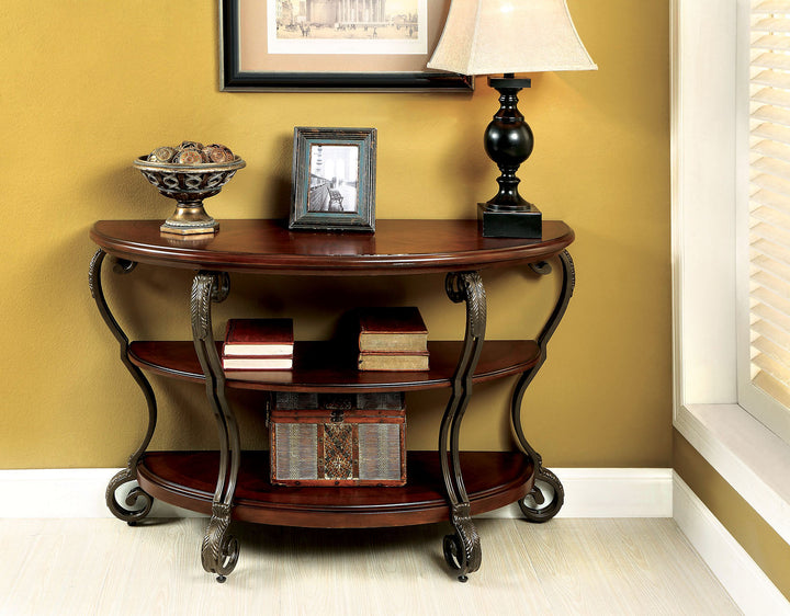 Furniture Of America May Brown Cherry Traditional Sofa Table Model CM4326S - MONAVILLA