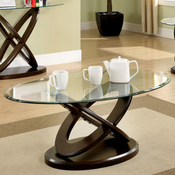 Furniture Of America Atwood Dark Walnut Contemporary Coffee Table, Dark Walnut Model CM4401C - MONAVILLA