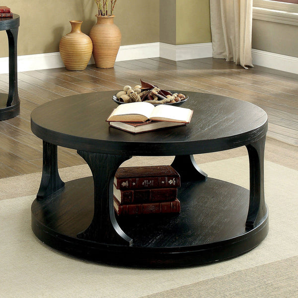 Furniture Of America Carrie Antique Black Transitional Coffee Table Model CM4422C - MONAVILLA