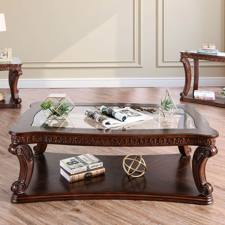 Furniture Of America Walworth Dark Oak Traditional Coffee Table Model CM4428C - MONAVILLA