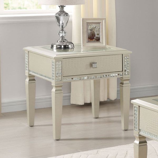 Furniture Of America Adina Silver Transitional End Table Model CM4512E - MONAVILLA