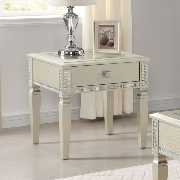 Furniture Of America Adina Silver Transitional End Table Model CM4512E - MONAVILLA