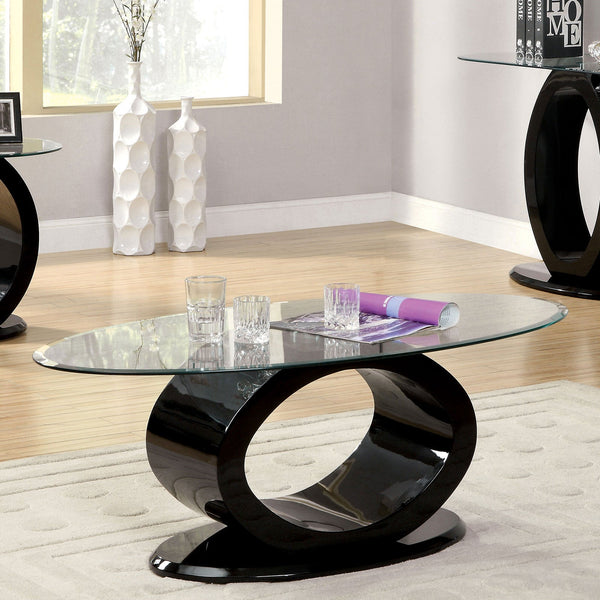 Furniture Of America Lodia Black Contemporary Coffee Table, Black Model CM4825BK-C - MONAVILLA