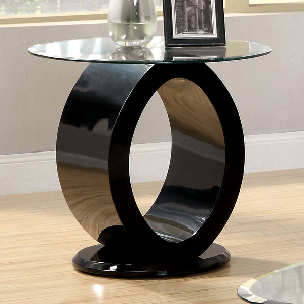 Furniture Of America Lodia Black Contemporary End Table, Black Model CM4825BK-E - MONAVILLA