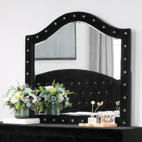 Furniture Of America Zohar Black Glam Mirror, Black Model CM7130BK-M - MONAVILLA