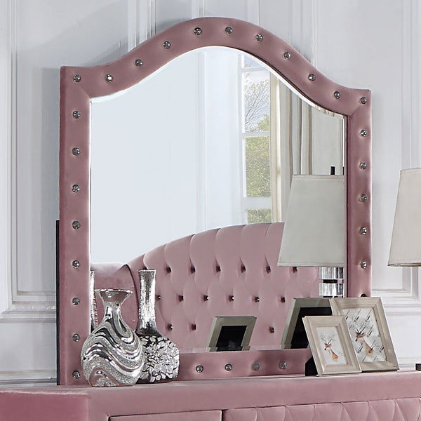 Furniture Of America Zohar Pink Glam Mirror, Pink Model CM7130PK-M - MONAVILLA