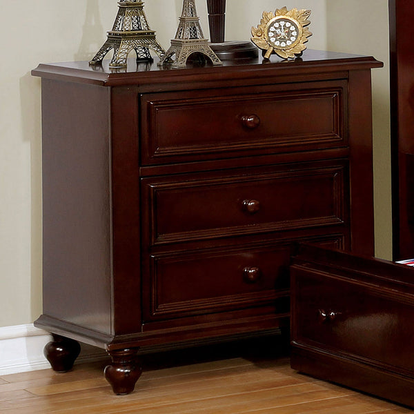 Furniture Of America Olivia Dark Walnut Traditional Night Stand, Dark Walnut Model CM7155EX-N - MONAVILLA