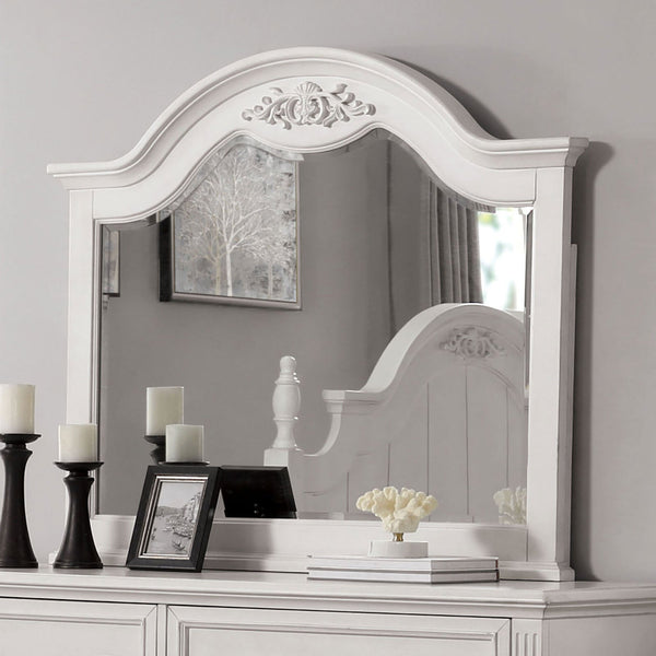 Furniture Of America Georgette Antique White Transitional Mirror Model CM7184M - MONAVILLA