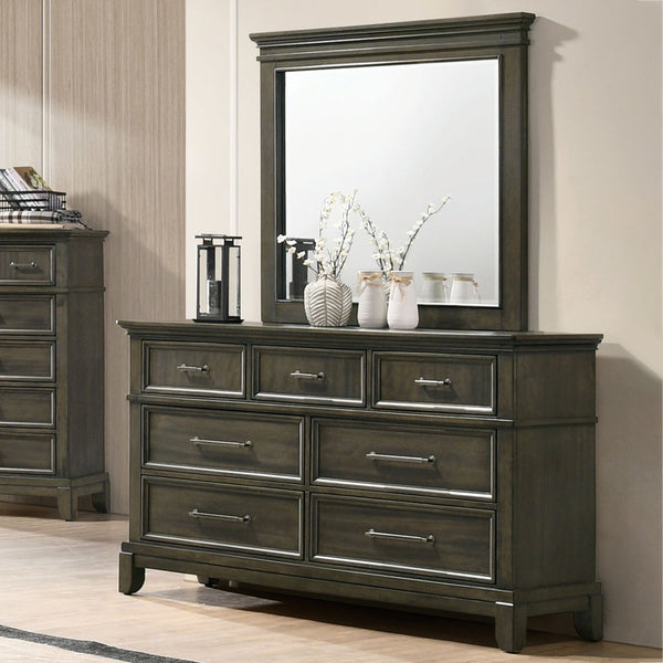 Furniture Of America Houston Gray Traditional Dresser, Gray Model CM7221GY-D - MONAVILLA