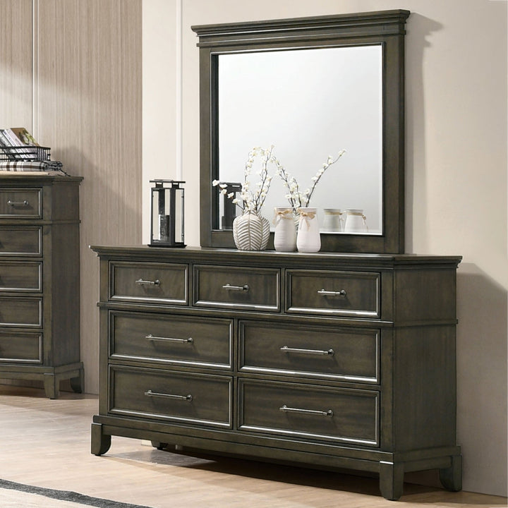 Furniture Of America Houston Gray Traditional Dresser, Gray Model CM7221GY-D - MONAVILLA