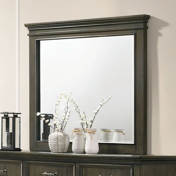 Furniture Of America Houston Gray Traditional Mirror, Gray Model CM7221GY-M - MONAVILLA