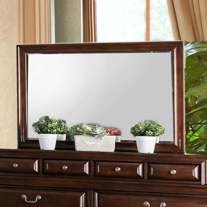 Furniture Of America Brandt Brown Cherry Transitional Mirror Model CM7302CH-M - MONAVILLA