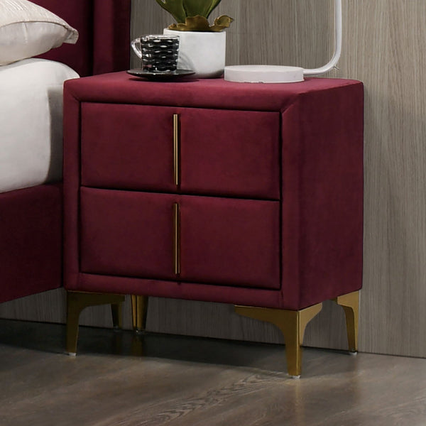 Furniture Of America Florizel Red Glam Night Stand, Red Model CM7411RD-N - MONAVILLA