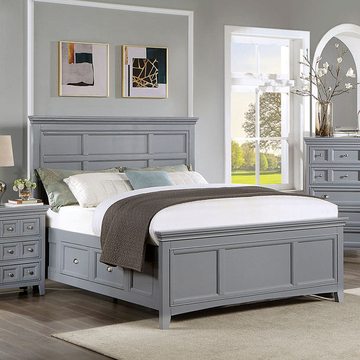 Furniture Of America Castlile Gray Transitional Bed, Gray Model CM7413GY - MONAVILLA