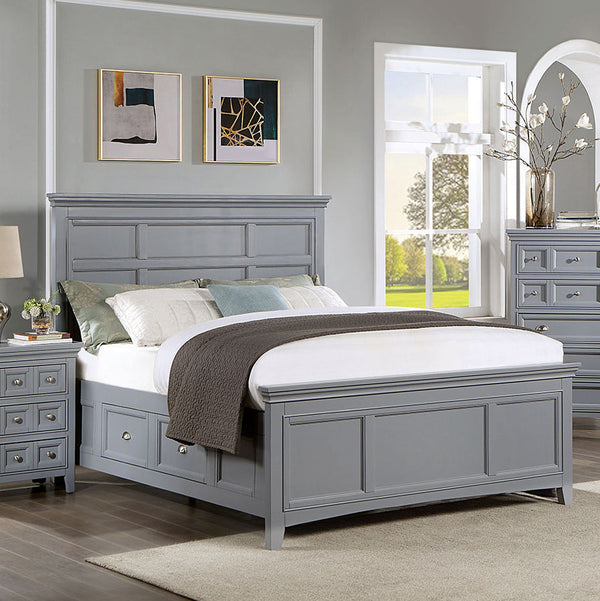 Furniture Of America Castlile Gray Transitional Bed, Gray Model CM7413GY - MONAVILLA