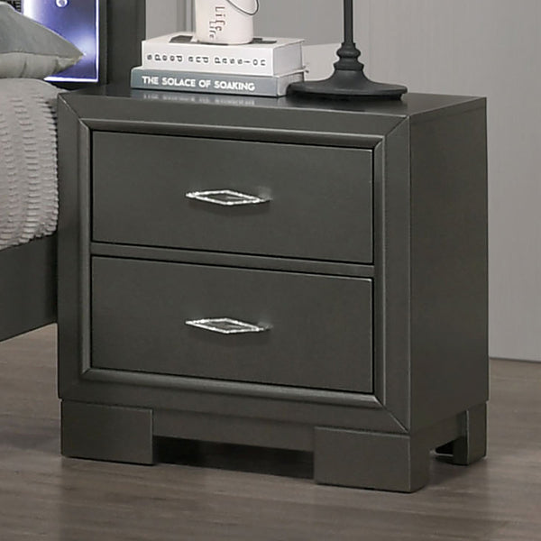 Furniture Of America Alison Dark Walnut Contemporary Night Stand, Dark Walnut Model CM7416GY-N - MONAVILLA