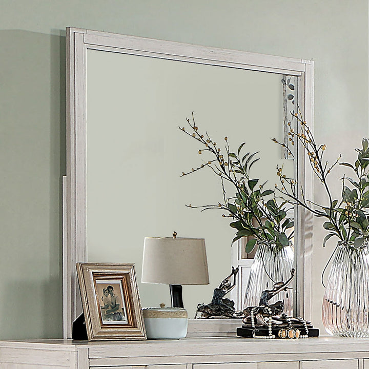 Furniture Of America Berenice White Transitional Mirror, White Model CM7580WH-M - MONAVILLA