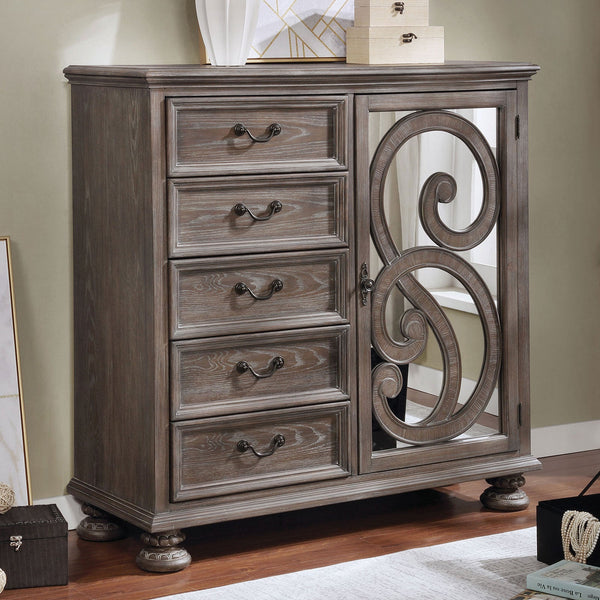 Furniture Of America Lysandra Rustic Natural Transitional Armoire Model CM7661AR - MONAVILLA