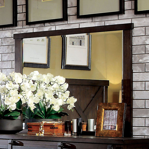 Furniture Of America Bianca Dark Walnut Rustic Mirror Model CM7734M - MONAVILLA