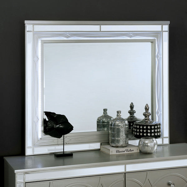Furniture Of America Manar Silver Transitional Mirror Model CM7891M - MONAVILLA