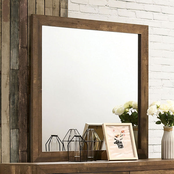 Furniture Of America Wentworth Light Walnut Rustic Mirror Model CM7912M - MONAVILLA