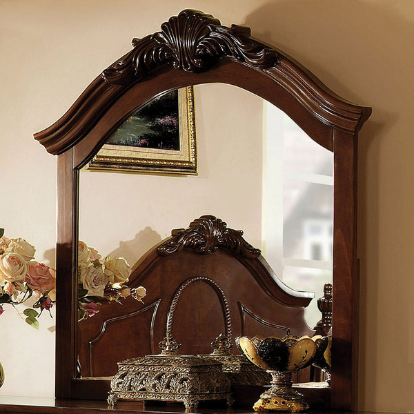 Furniture Of America Velda Brown Cherry Traditional Mirror Model CM7952M - MONAVILLA