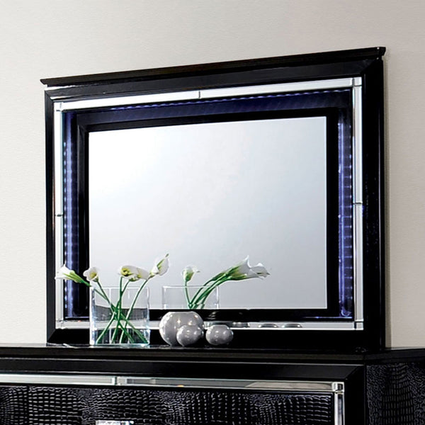Furniture Of America Bellanova Black Contemporary Mirror Model CM7979BK-M - MONAVILLA