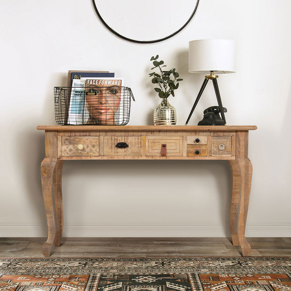 Furniture Of America Blanchefleur Weathered Light Natural Tone Rustic Desk Model FOA51004 - MONAVILLA