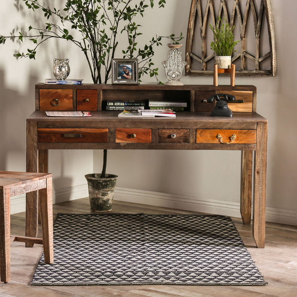 Furniture Of America Saffronwald Multi Brown Rustic Desk Model FOA51014 - MONAVILLA