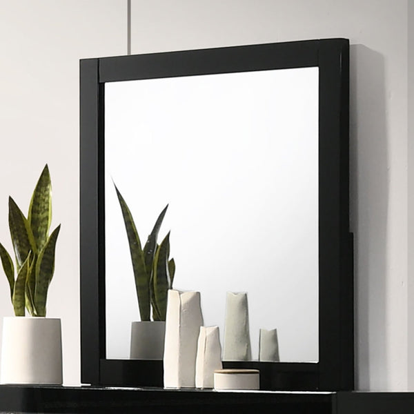 Furniture Of America Magdeburg Black Contemporary Mirror, Black Model FOA7038BK-M - MONAVILLA