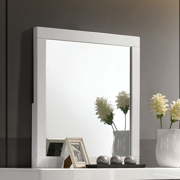 Furniture Of America Magdeburg White Contemporary Mirror, White Model FOA7038WH-M - MONAVILLA