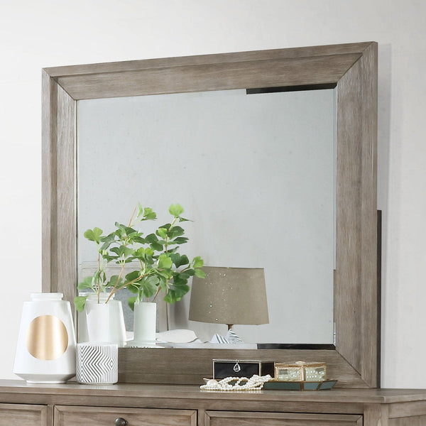 Furniture Of America Anneke Wire-Brushed Warm Gray Transitional Mirror Model FOA7173M - MONAVILLA