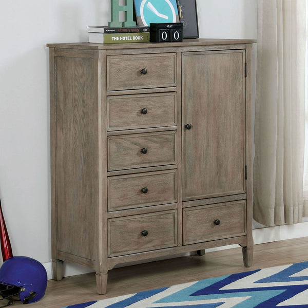 Furniture Of America Vevey Wire-Brushed Warm Gray Transitional Armoire Model FOA7175AR - MONAVILLA