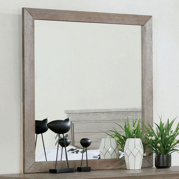 Furniture Of America Vevey Wire-Brushed Warm Gray Transitional Mirror Model FOA7175M - MONAVILLA