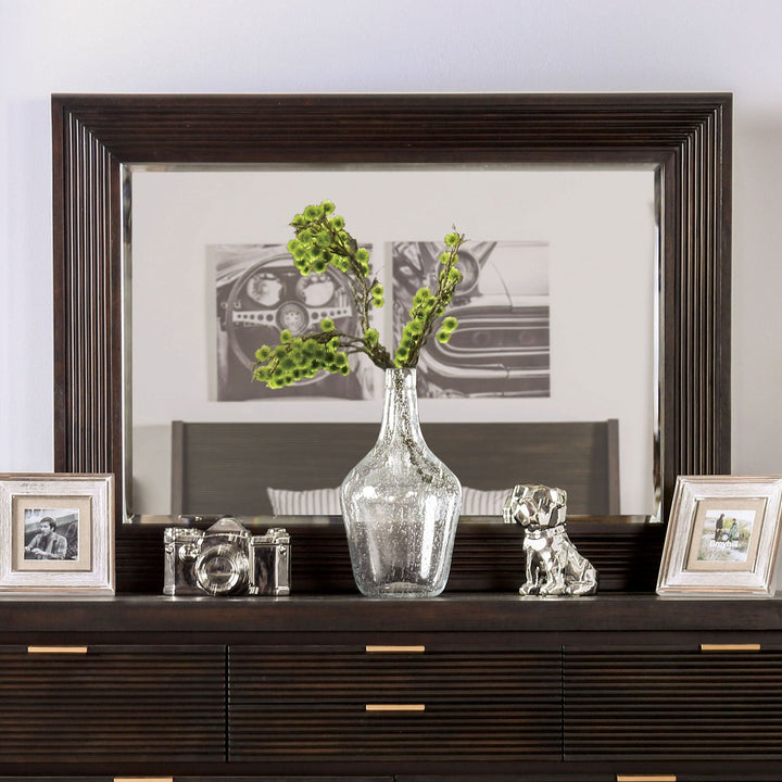 Furniture Of America Laurentian Dark Walnut Contemporary Mirror Model FOA7514M - MONAVILLA