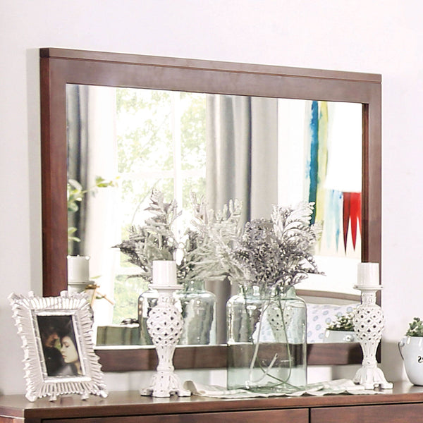 Furniture Of America Willamette Espresso Mid-Century Modern Mirror Model FOA7601M - MONAVILLA
