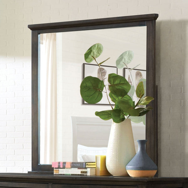 Furniture Of America Alaina Walnut Transitional 5Mm Beveled Mirror Model FOA7916M - MONAVILLA